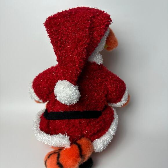 VTG Disney Store Winnie the Pooh Tigger Dressed in Santa Suit Plush Stuffed Toy - Picture 3 of 5